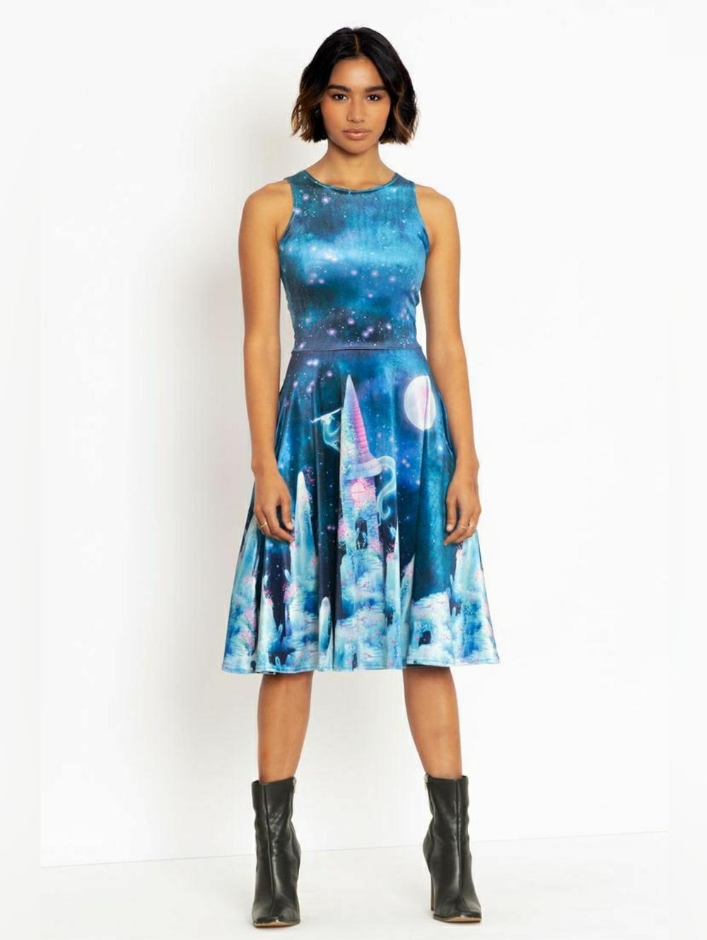 Blackmilk Magnolia's Castle Velvet Princess Midi Dress